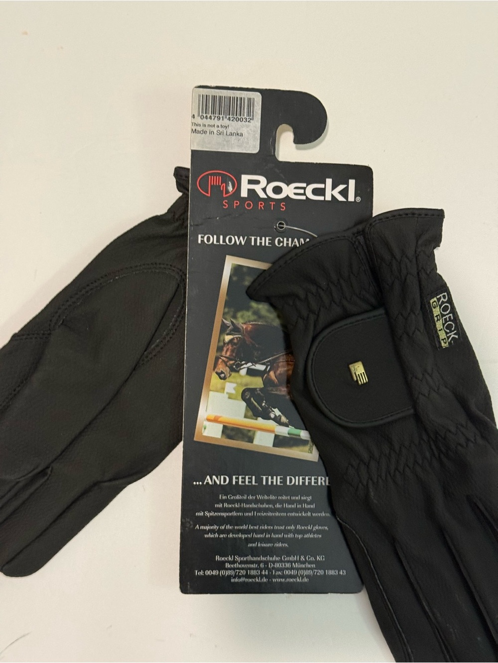 Black Roeckl Roeck Grip Riding Gloves-size 7.5 - Picture 4 of 6